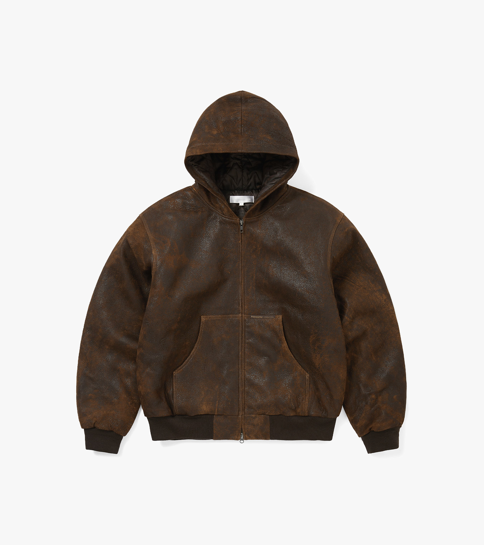 Leather Hooded Jacket